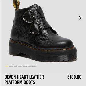 Dr. Martens Devon Heart Leather Platform Boots